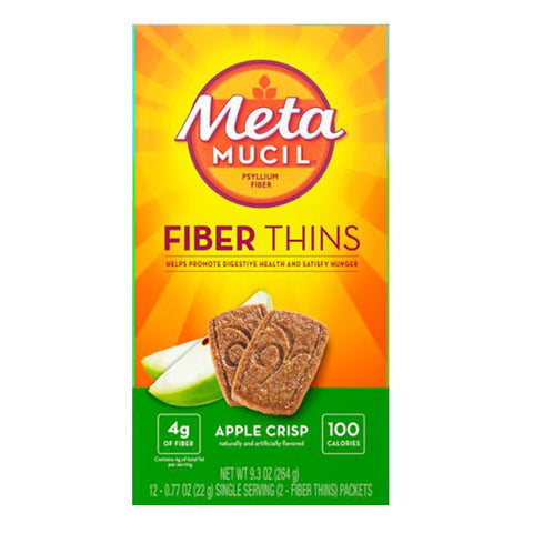 Metamucil, Fiber Wafers Apple Crisp, 12 Count