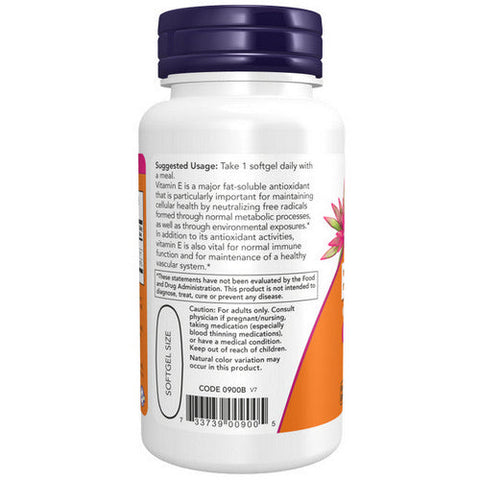 Now Foods, E-1000 - 100% Natural Mixed Tocopherols, 50 SOFTGELS