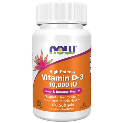 Now Foods, Vitamin D3, 10,000 IU, 120 Softgels