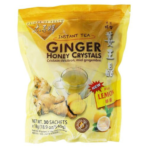 Prince Of Peace, Instant Lemon Honey Ginger Crystals, 30 Count