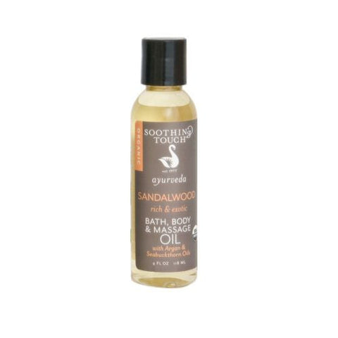 Soothing Touch, Bath Body & Massage Oil, Sandalwood 4 oz