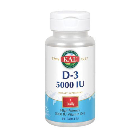 Kal, Ultra D-3, 5,000 IU, 60 Tabs