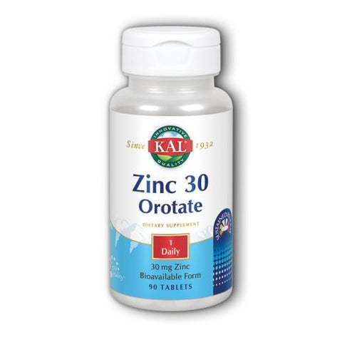 Kal, Zinc 30 Orotate, 90 Tabs