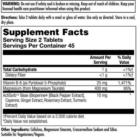 Kal, Magnesium Taurate+, 90 Tabs