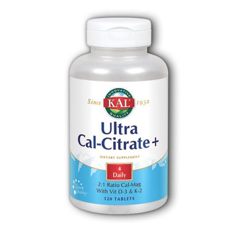 Kal, Ultra Cal-Citrate+, 120 Tabs