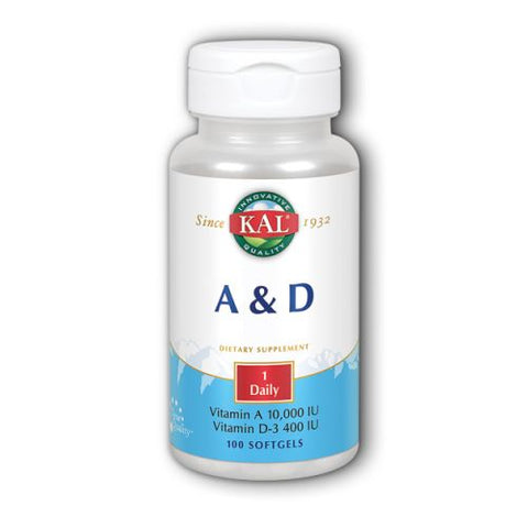 Kal, A & D, 100 Softgels