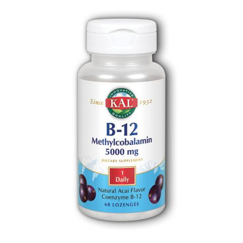 Kal, B-12 Methylcobalamin, 5,000 mcg, 60 Lozenges