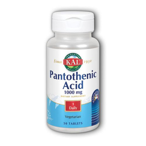 Kal, Pantothenic Acid, 1,000 mg, 50 Tabs