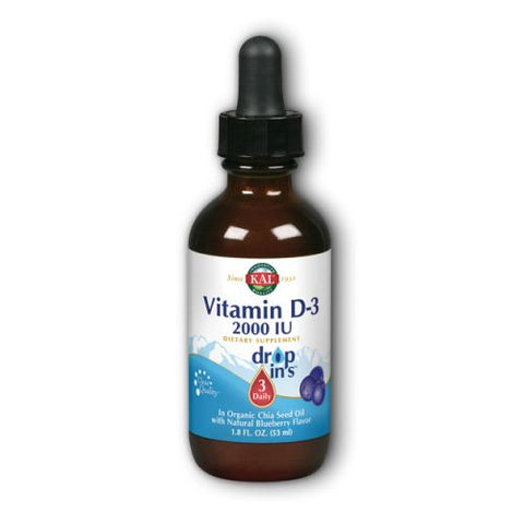 Kal, Vitamin D-3 Drop Ins, Blueberry 1.8 oz