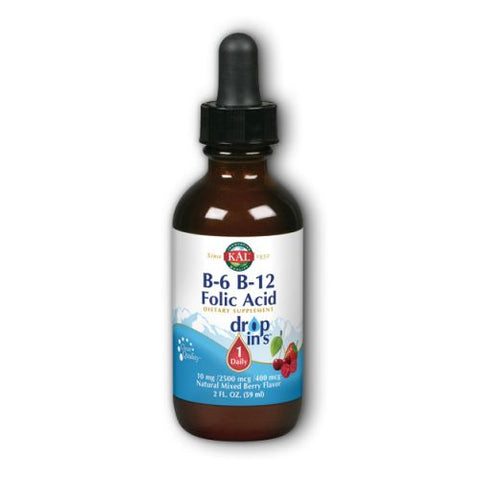 Kal, B-6, B-12, Folic Acid Drop Ins, 2 oz