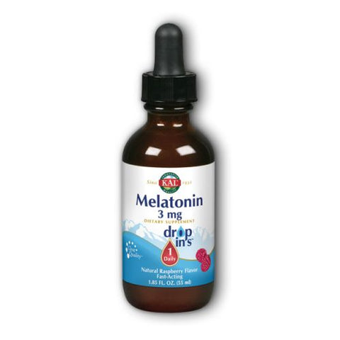 Kal, Melatonin Drop Ins, 3 mg, Raspberry 1.85 fl oz