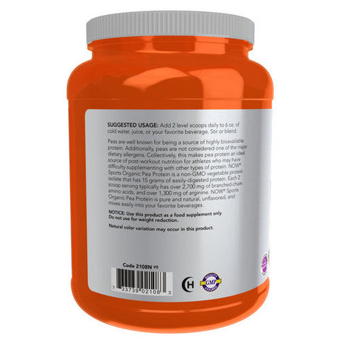 Now Foods, Organic Pea Protein, 1.5 lbs