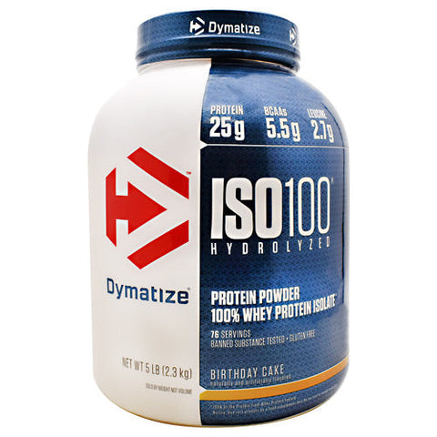 Dymatize, Iso-100, Birthday Cake 5 lbs