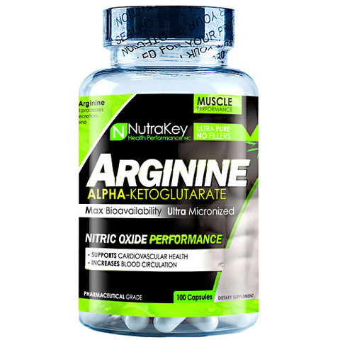 Nutrakey, ARGININE AKG 500 mg, 100 caps