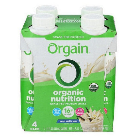 Orgain, Vanilla Nutritional Shake, 44 Oz(Case Of 3)