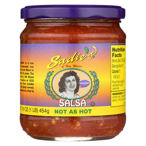 Not As Hot Salsa 16 Oz by Sadie