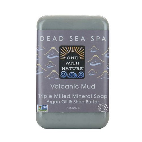 One with Nature, Triple Milled Mineral Soap, Volcanic Mud 7 Oz