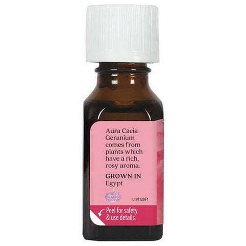 Aura Cacia, Essential Oil Geranium, (pelargonium graveolens) 0.5 Fl Oz