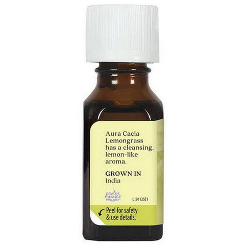 Aura Cacia, Essential Oil Lemongrass, (cymbopagon citratus) 0.5 Fl Oz