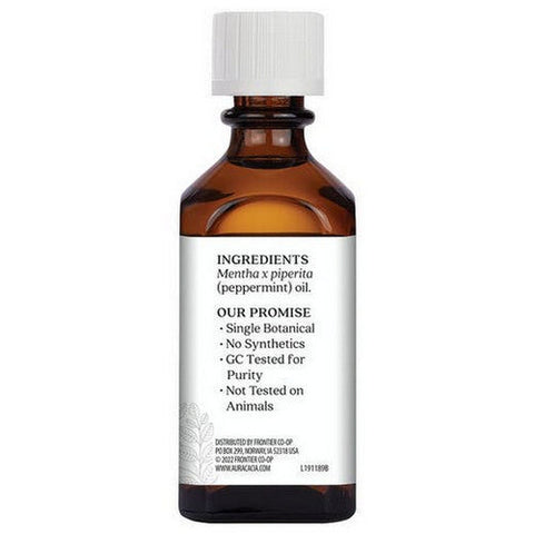 Aura Cacia, Aura Cacia Pure Essential Oil, Peppermint, 2 fl oz, (mentha piperita) 2 Fl Oz