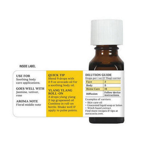 Aura Cacia, Essential Oil Ylang Ylang, (cananga odorata) 0.5 Fl Oz