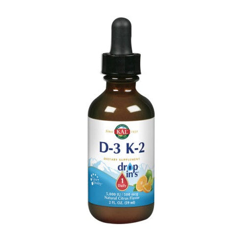 Kal, D3 K2 DropIns Emulsion Citrus, 2 Oz
