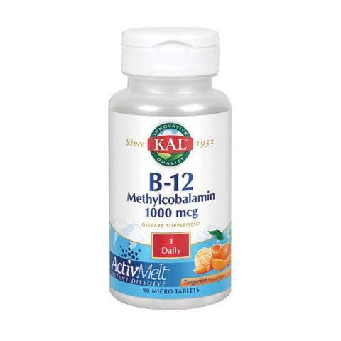Kal, B12 Methylcobalamin ActivMelt Vegetarian, Tangerine 90 Count