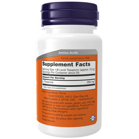 Now Foods, L-Theanine Powder, 1 Oz
