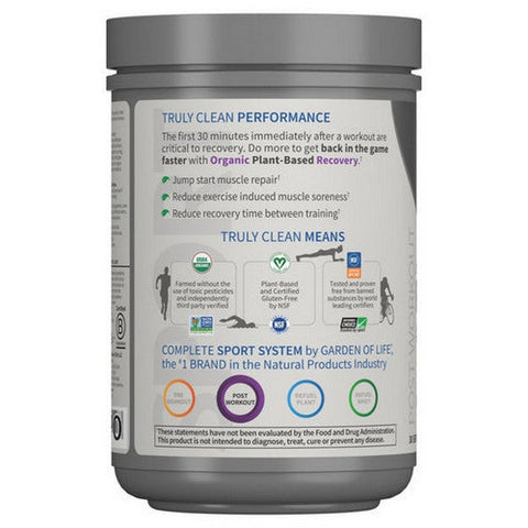 Garden of Life, Sport Organic Post-Workout Recovery, Blackberry Lemonade 15.7 Oz