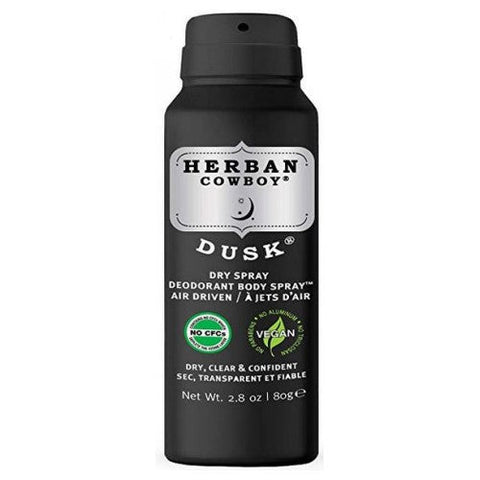 Herban Cowboy, Dry Spray Deodorant, Dusk 2.8 Oz