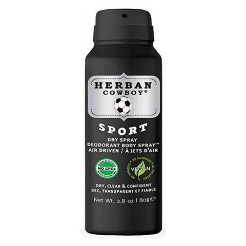 Herban Cowboy, Dry Spray Deodorant, Sport 2.8 Oz