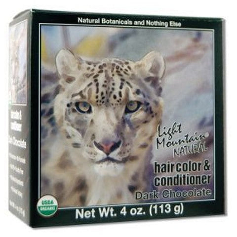 Light Mountain, Narural Hair Color & Conditioner, Dark Chocolate 4 Oz