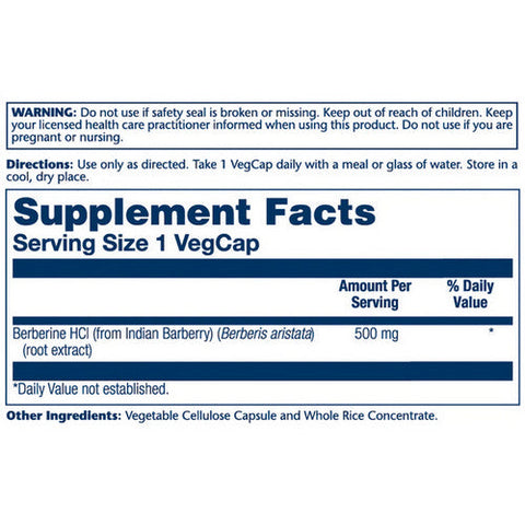 Solaray, Berberine, 500 mg, 60 Count