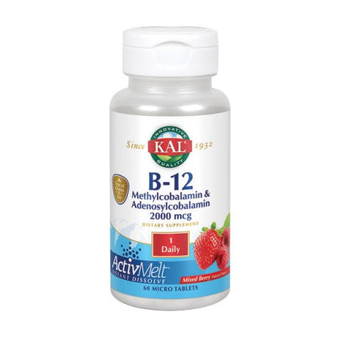 Kal, B-12 Methylcobalamin Adenosyl, 60 Count