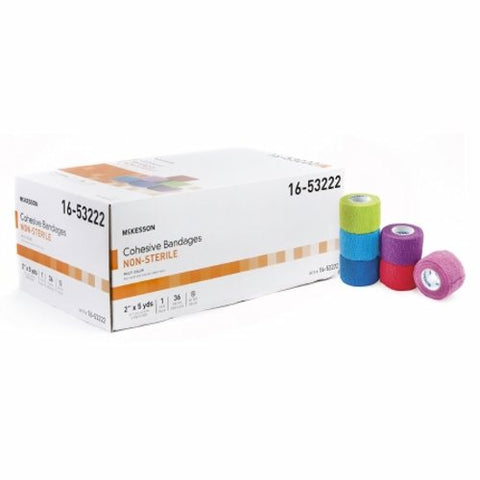 McKesson, Cohesive Bandage 2 Inch X 5 Yard Self-adherent Closure 16-4202, Case Of 36