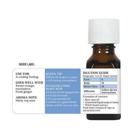 Aura Cacia, Organic Essential Oil, Sweet Peppermint .5 Oz
