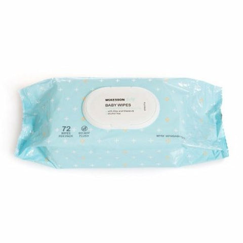 McKesson, Baby Wipe McKesson Soft Pack Aloe / Vitamin E Unscented 72 Count, Case Of 12