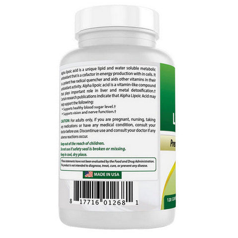 Best Naturals, Alpha Lipoic Acid, 600 mg, 120 Caps