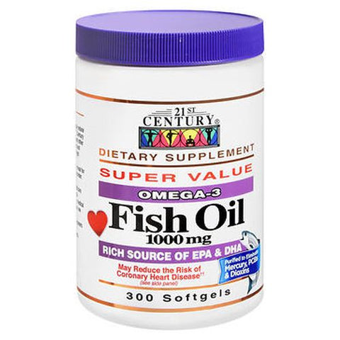 21st Century, 21st Century Fish Oil Softgels, 300 Caps