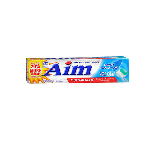 Aim, Anticavity Fluoride Gel Toothpaste Ultra Mint, 5.5 Oz