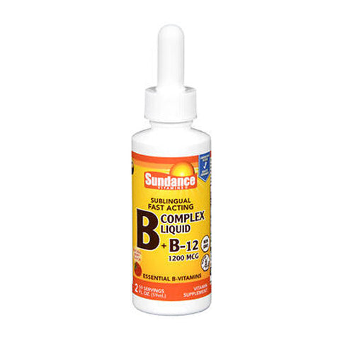 Sundance, Vitamins B + B12 Complex Liquid Natural Berry Flavor, 1200 mcg, 2 Oz