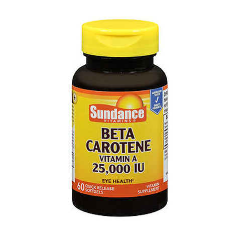 Sundance, Beta Carotene Vitamin A Softgels, 25,000 IU, 60 Caps