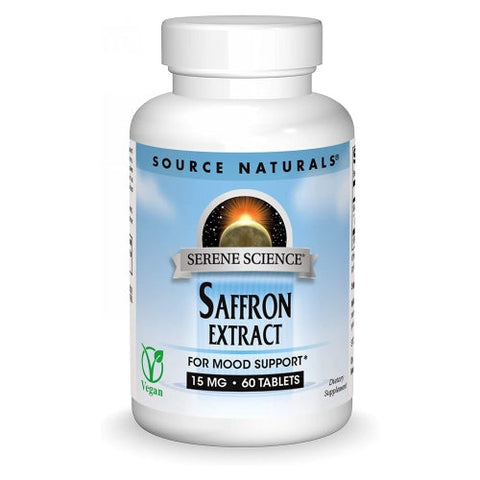 Serene Science Saffron Extract 15mg 60 Tabs by Source Naturals
