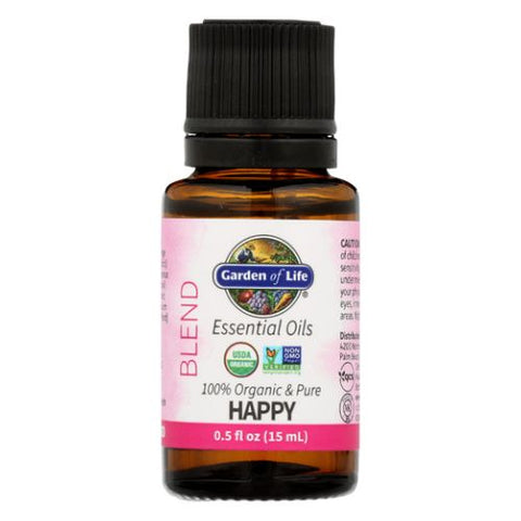 Garden of Life, Essential Oil Blend, Happy 0.5 Oz