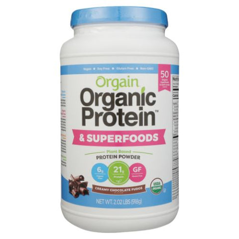 Orgain, Organic Protein & Superfoods, Creamy Chocolate Fudge 2.02 lbs