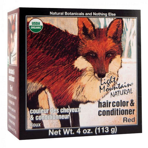 Light Mountain, Natural Hair Color and Conditioner, Red 4 Oz
