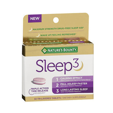 Nature's Bounty, Sleep3 Tri-Layered Tablets, 30 Tabs