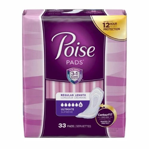 Bladder Control Pad Poise 3-1/2 X 16 Inch Case of 132 by Poise