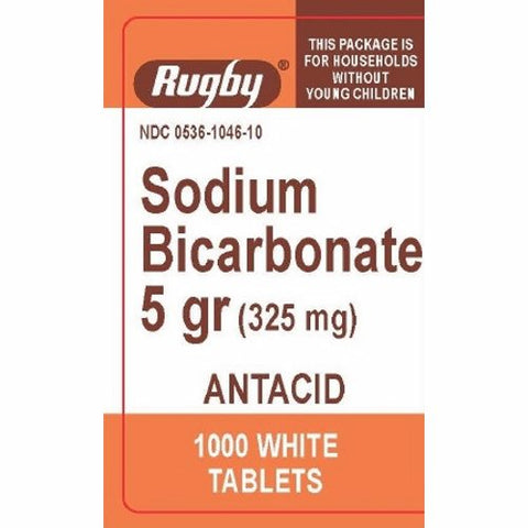 Rugby, Antacid Major 325 mg Strength Tablet 1000 per Bottle, 1000 Tablets