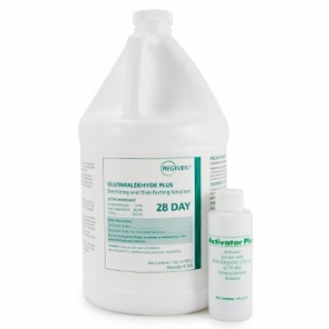 Glutaraldehyde High-Level Disinfectant REGIMEN Activation Required Liquid 1 gal. Jug Max 28 Day Reu Case of 4 by Regimen
